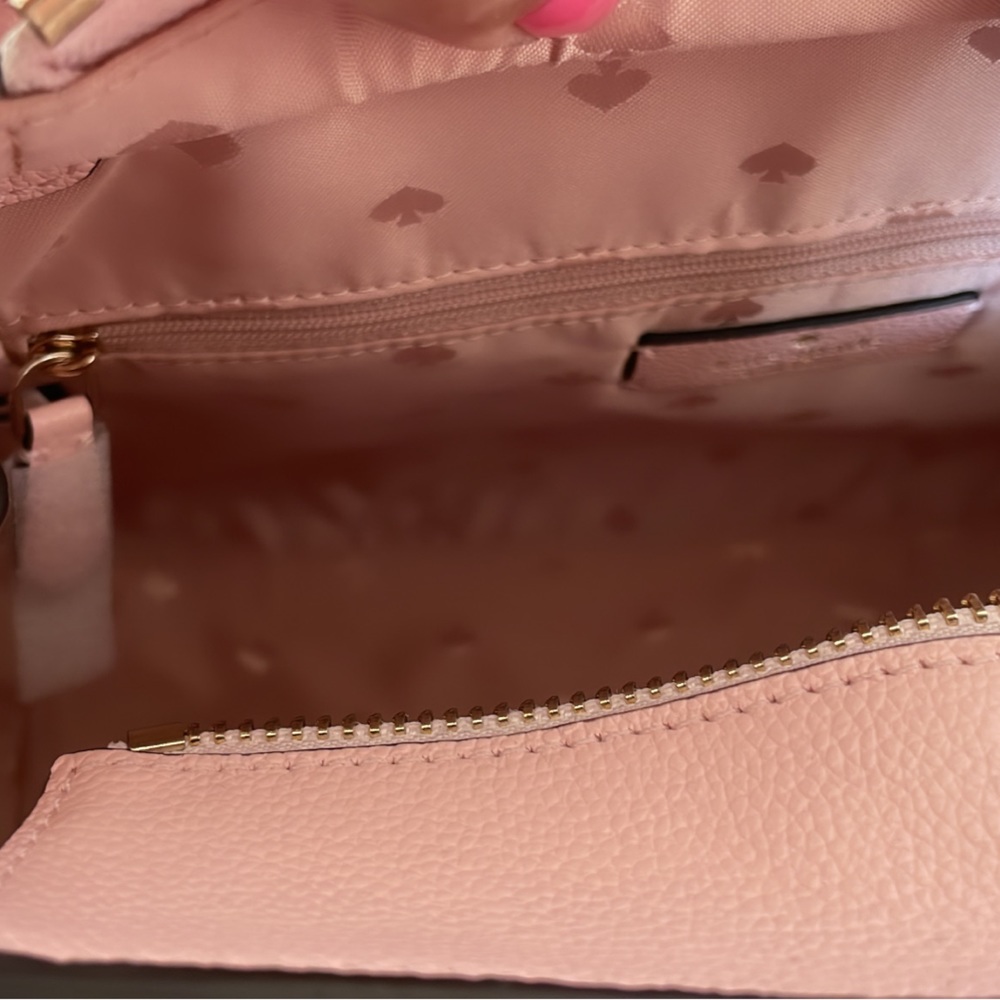 *KATE Spade ♠️ *Lucia  Refined Grain LEATHER MEDIUM SATCH - Picture 7 of 13